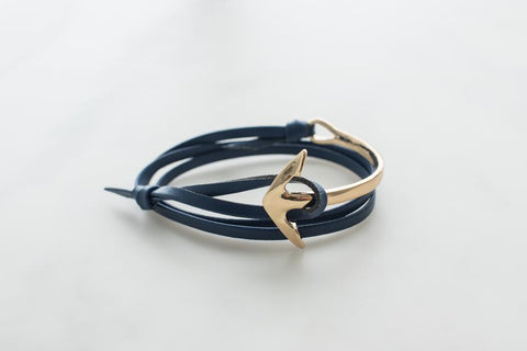 Anchor Bracelet Mens-Gold